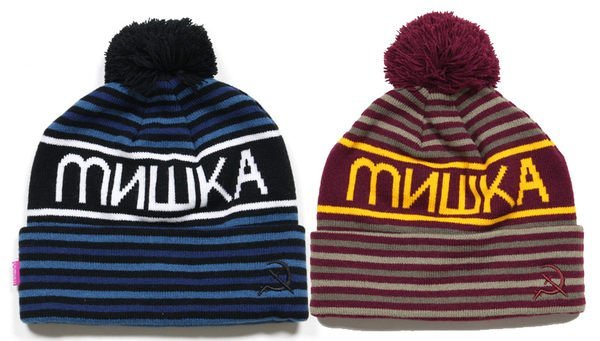 【半價 】全新正品 Mishka x New Era Heatseeker Knit Pom 雪球 毛帽 深藍 棗紅