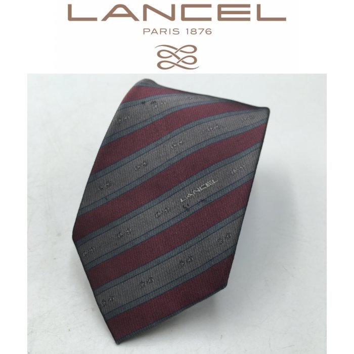 【皮老闆二店】二手真品 LANCEL 領帶 手打領帶 帶135