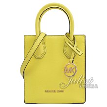 【茱麗葉精品】全新精品 MICHAEL KORS 專櫃商品 Mercer 素面荔枝紋迷你手提兩用包.太陽黃 現貨