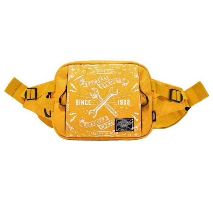 【一元起標】DICKIES CLASSIC LOGO WAIST BAG 印花設計 工具包 側背包 腰包 側肩包 隨身包 外出包 收納包 週日結標