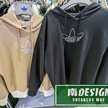 南🔥2022 12月 ADIDAS OG HOODIE 連帽上衣 帽T 落肩 女款 黑 HM4896 奶茶 HM163