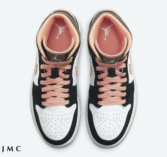 AIR JORDAN 1 MID MIXES PEACH MOCHA 黑杏粉 蜜桃摩卡 女款 DH0210-100