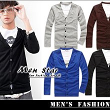【Men Star】免運費 韓版素面修身針織衫 咖啡色針織衫 薄外套 男 女 媲美 極度乾燥 superdry gap