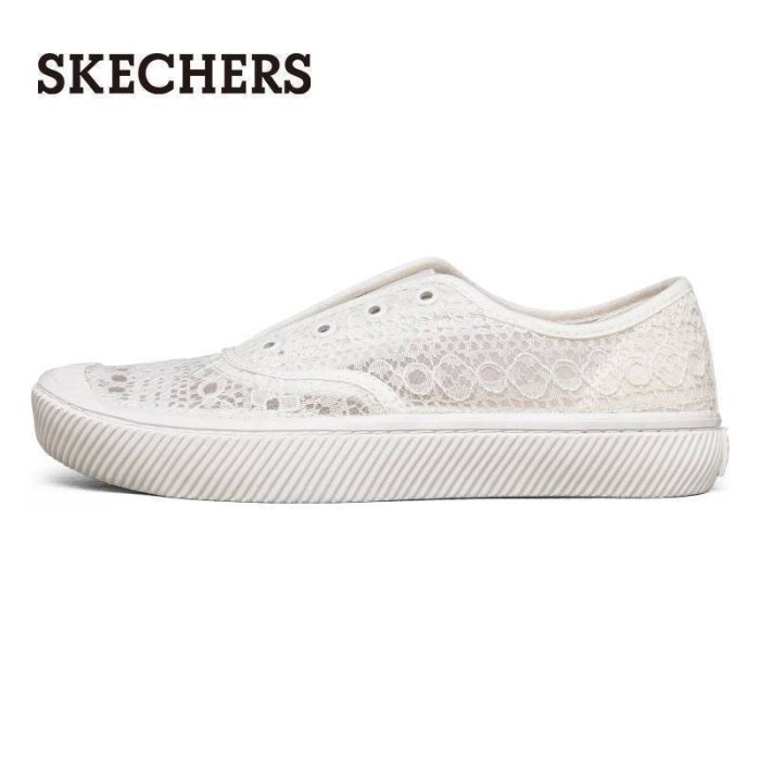 100原廠％Skechers斯凱奇女鞋2021新款夏季厚底一腳蹬懶人鞋休閑平底板鞋子