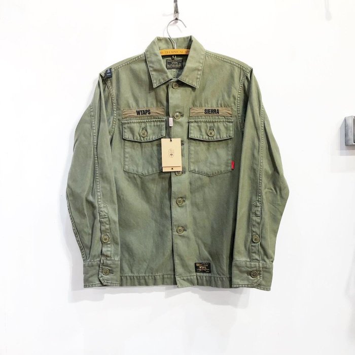 競売 WTAPS ダブルタップス シャツ サージクロス ミリタリーシャツ