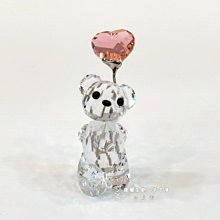 A2556 swarovski 粉色愛心氣球水晶熊 (遠麗精品 台北店)