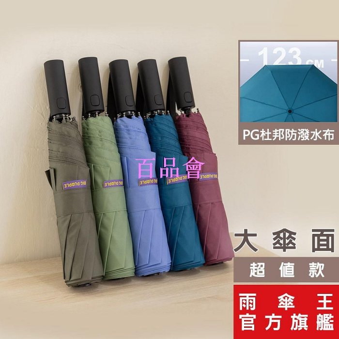 【百品會】 雨傘王 27吋自動摺疊 防潑水 大傘面 超值無維修 快乾布 防風