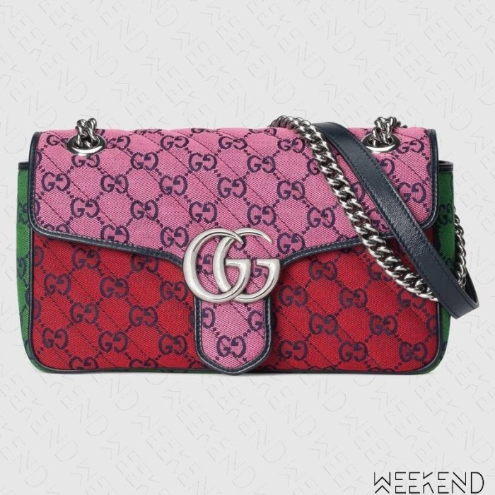 【WEEKEND】 GUCCI GG Small Marmont 小款 肩背包 粉+紅色 多色 443497