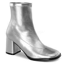Shoes InStyle《三吋》美國品牌 FUNTASMA 原廠正品方頭低跟馬靴短靴 有大尺碼『銀色』