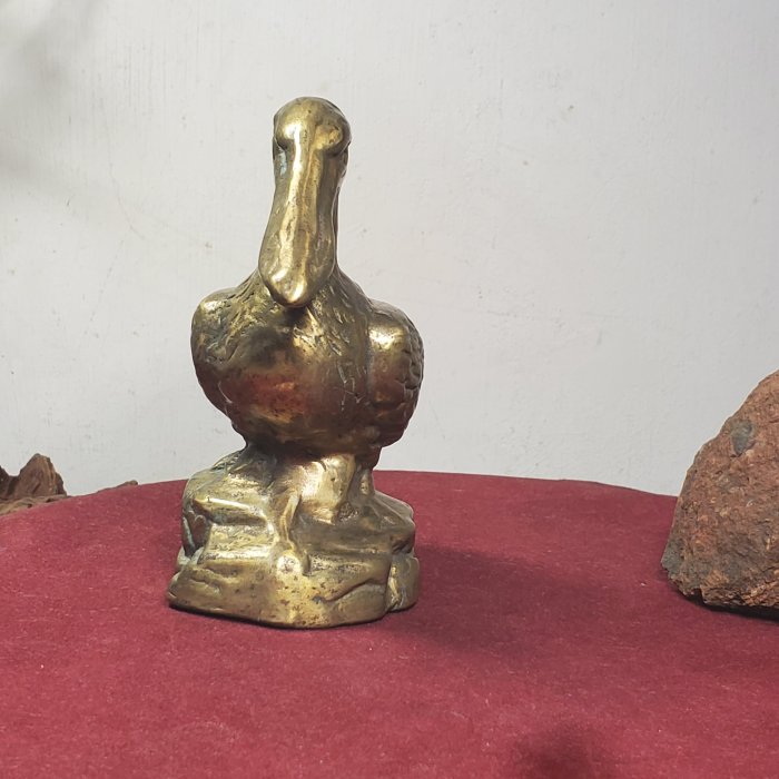 【 笑一笑 】銅雕--早期鑄造 水鳥 擺飾