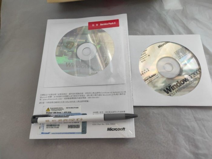 正版全新未拆 Windows 2000 Server 1-4CPU 5CAL OEM Product 中文版