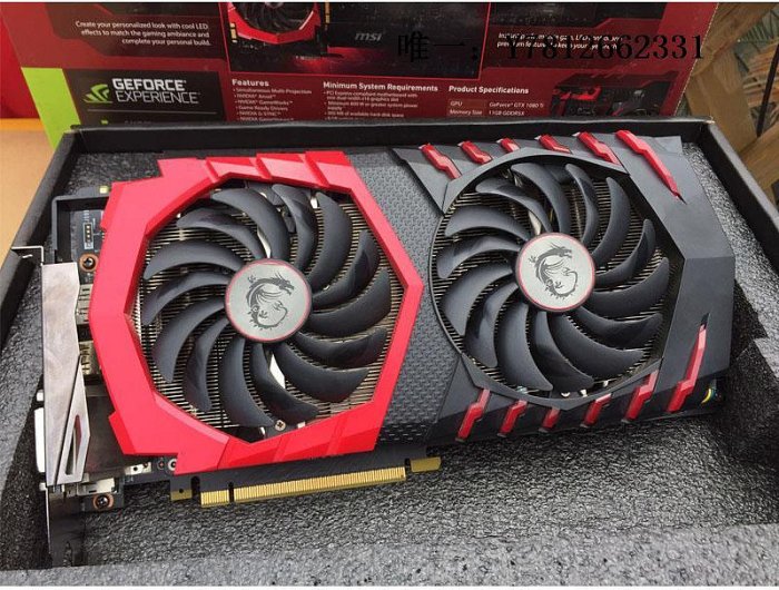 電腦零件MSI/微星GTX1080 GAMING X 8G紅龍版電腦獨立顯卡二手1080 1070Ti筆電配件