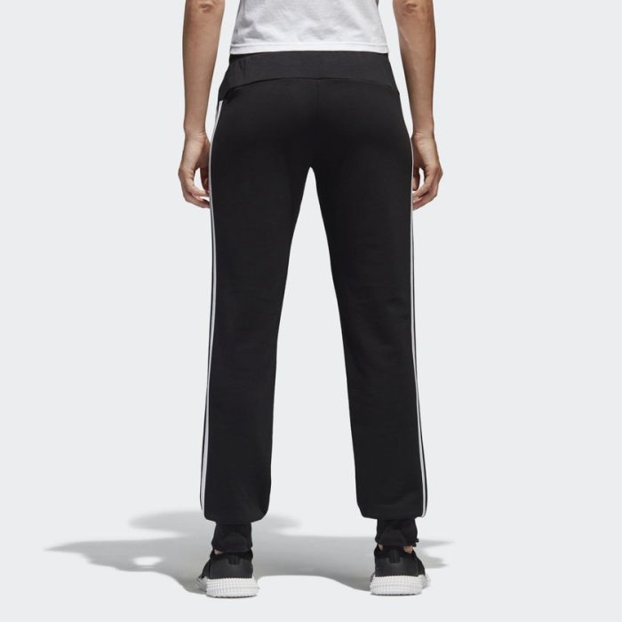 【豬豬老闆】Adidas ESS 3-Stripes Pants 黑色 黑白 三線 縮口褲 長褲 女款 S97113