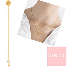 CINCO 葡萄牙精品 MINI GOLDIE NECKLACE 925純銀鑲24K金塊項鍊 迷你款