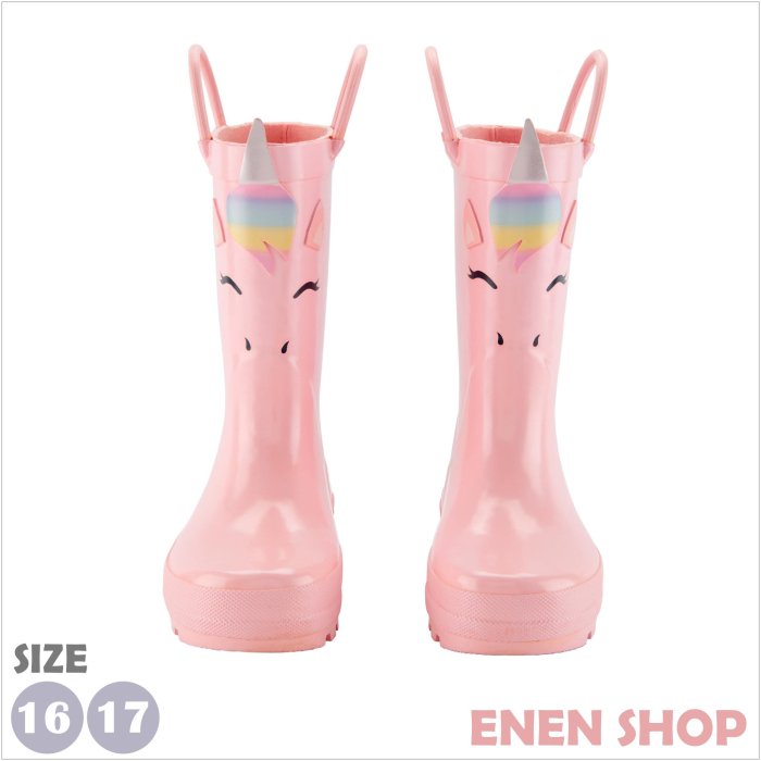 『Enen Shop』@Carters 彩虹獨角獸款兒童雨鞋/雨靴 #CF190565｜10號/11號