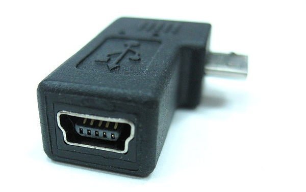 小白的生活工場*mini USB 5pin母-micro B公 90度轉 接頭(SR1022)~~現貨