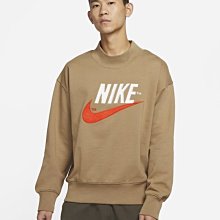 南◇2022 1月 NIKE NSW 刺繡 大勾勾勾 寬鬆 大學T 長袖 運動長袖 灰 DM5274-050 卡其258