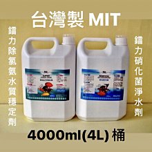 微笑的魚水族☆Leilih-鐳力【除氯氨水質穩定劑+硝化菌淨水劑4000ml各1瓶】4L