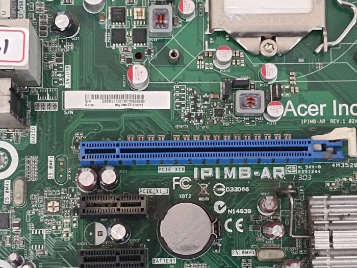 《盛立電腦》Acer IPIMB-AR 1155腳位 主機板(附檔板)(1341)(電腦維修服務)