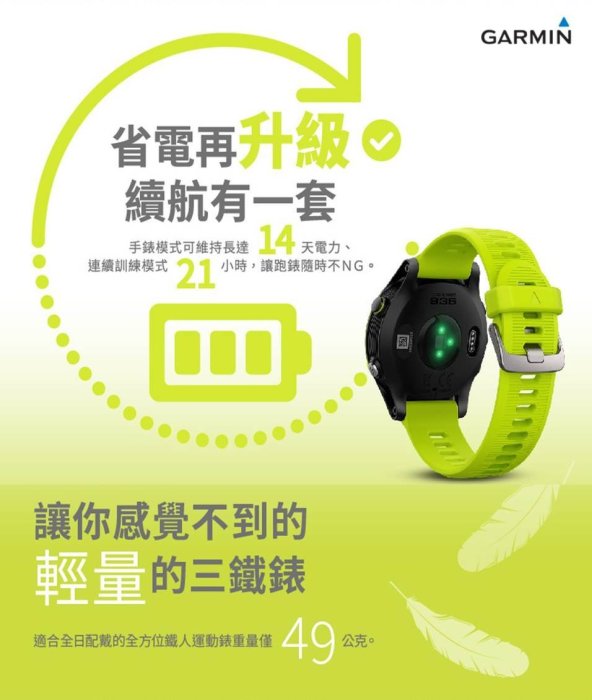 【三鐵共購】【GARMIN】Forerunner 腕式心率¹全方位鐵人運動錶 --Forerunner® 935