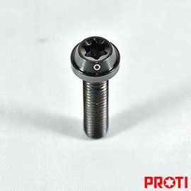 [屏東-晟信二輪] PROTI 鍛造鈦合金螺絲 M6L25-CCF02-BK 適用:M6x25mm