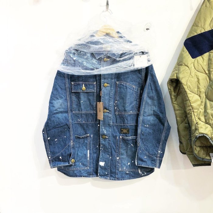 ご検討くださいwtaps 15AW RAILWAY JK サイズ カバーオール デニム ペンキ