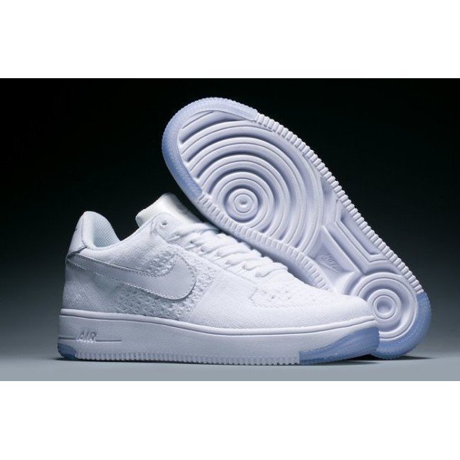 【正品】Nike Air Force 1 Flyknit 白 純白 編織 飛線 低筒 空軍一號 男女鞋 跑步鞋