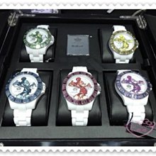 ♥小花花日本精品♥ Disney X Chouette 聯名 法國品牌 施華洛世奇水晶 手錶 五入組