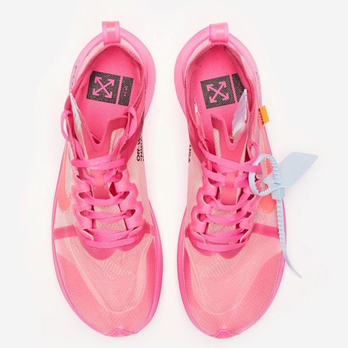 Nike x OffWhite Off-White Zoom Fly Virgil Abloh LV React Foam 透明 Pink 粉紅色 US8.5