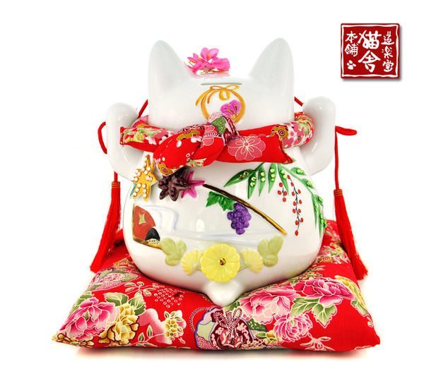 嘉芸的店 道樂堂招財貓 開幕禮品 新婚禮品 禮物 禮品 日本製 招財貓 鑽石櫻花招財貓