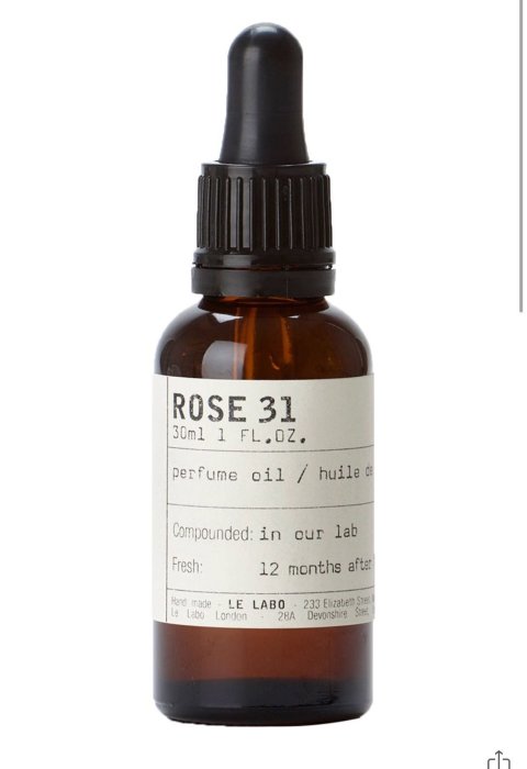 旅人的免稅店紐約香水 LE LABO 高濃度香氛油  Rose 31 。預購。30ml台灣售價NT5100