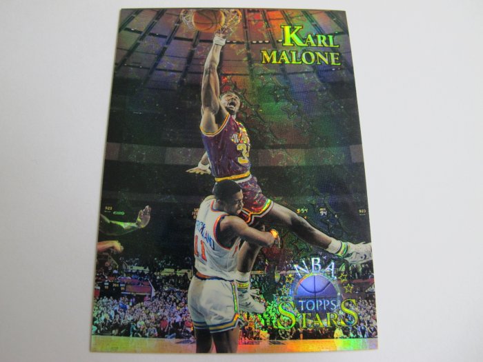 ~ Karl Malone ~1996年Topps Stars 卡爾·馬龍 高比例.閃亮金屬 NBA特殊平行卡