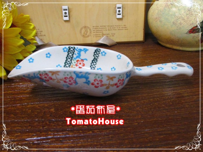 高雄【番茄佈屋家飾精品】*手工彩繪波蘭陶貓咪鏟子Boleslawiec Polish Pottery*居家餐廳