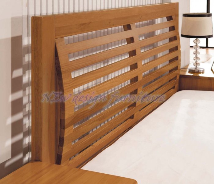 【N D Furniture】台南在地家具-日式風味檜木半實木柚木色床片式6尺床架/床台WB