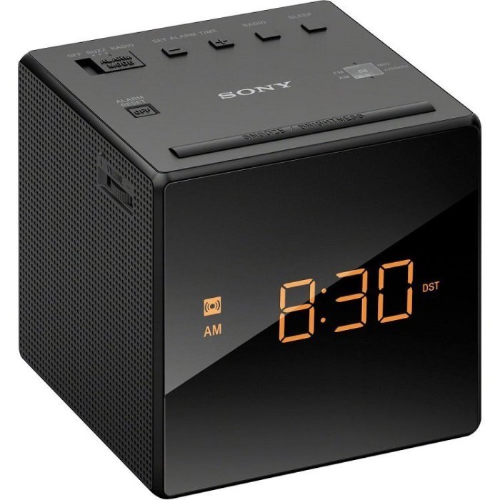 拆封品-狀態接近全新 Sony ICF-C1 黑色 單鬧鐘電子鬧鐘 Alarm Clock Radio ICFC1