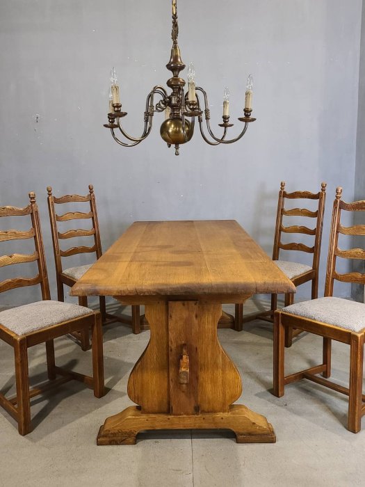 19世紀 法國百年 溫潤老橡木 高質感 手工 長餐桌 工作桌 長桌 古董桌 實木家具 t0412【卡卡頌  歐洲古董】✬