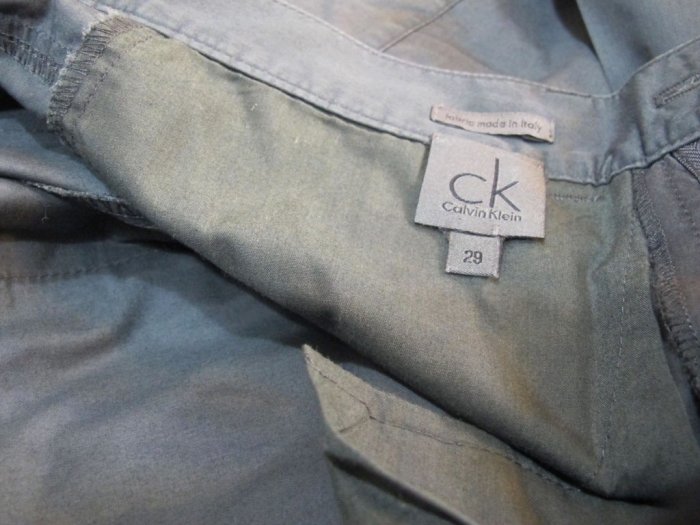 CK Calvin Klein 灰標 墨綠 休閒 西裝 短褲 w29