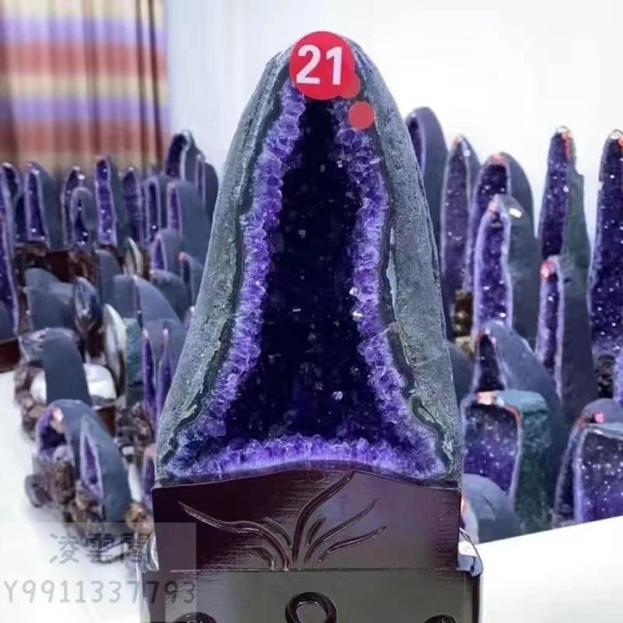 【一物一拍 主圖款】烏拉圭洞6號 高37寬19洞深7 軒途天然烏拉圭紫水晶擺件聚寶盆錢袋子紫晶簇原石紫晶洞水晶洞
