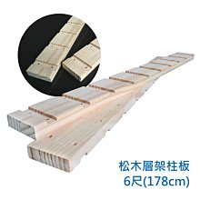 【艷陽庄】松木凹槽式立柱可加裝層架和層板延伸組合松木支柱6尺(2支/組)