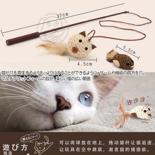 【🐱🐶培菓寵物48H出貨🐰🐹】DYY》獨創桿身天然系列羽毛釣竿逗貓棒-(桿長約37cm) 特價99元