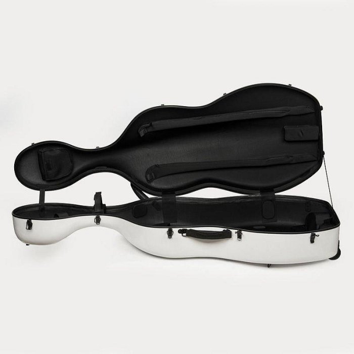 chrisitina碳纖維大提琴盒大提琴包大提琴琴盒配件盒子白色帶點點~特價