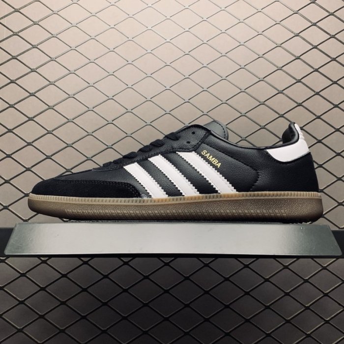 Adidas Originals SAMBA OG 黑白 皮 休閑運動 滑板鞋 B75807 男女鞋 情侶鞋