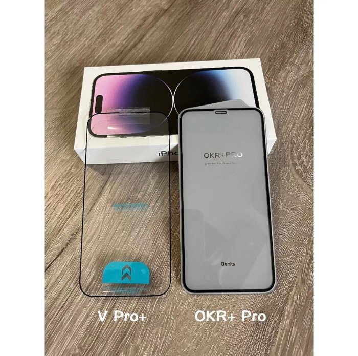 Benks OKR+冰晶超清膜 全新AF疏油滿版玻璃保護貼二片裝 i14plus 14pro i13 13promax