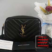 優買二手精品名牌店 YSL 534817 黑色 小牛皮 SAC 山形紋 胸口包 流蘇包 腰包 肩背包 斜背包 激新II