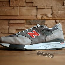 Retro CLUB【一元起標】【二手】絕版收藏品 New Balance M998GGO 美製 灰橘配色 復古慢跑鞋 L23625