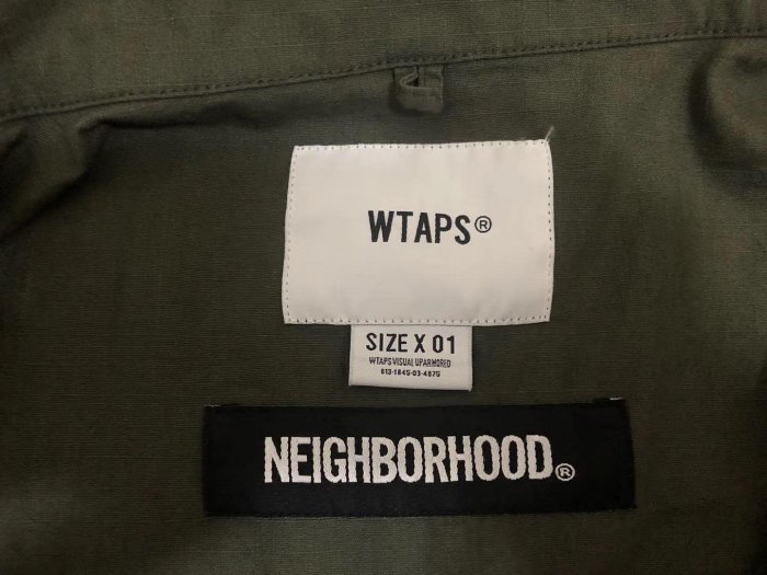 全館免運 日本wtaps x neighborhood jungle L/S shirt新款聯名骨頭限定軍事風長修襯衫外套夾克軍衣 可開發票