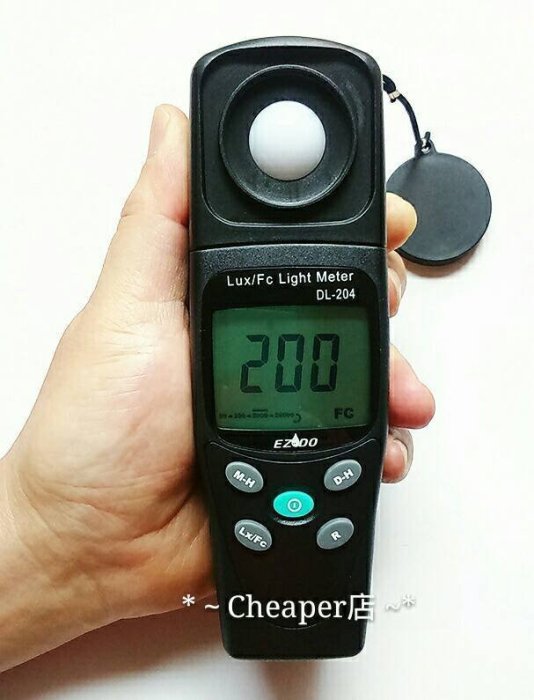 Cheaper店~*EZDO 手持式數位照度計光度計照度表亮度計測光計LUX/FC 有