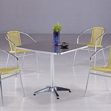 [家事達] 台灣OA-525-9/11 鋁合金休閒桌椅組 餐桌椅組 特價