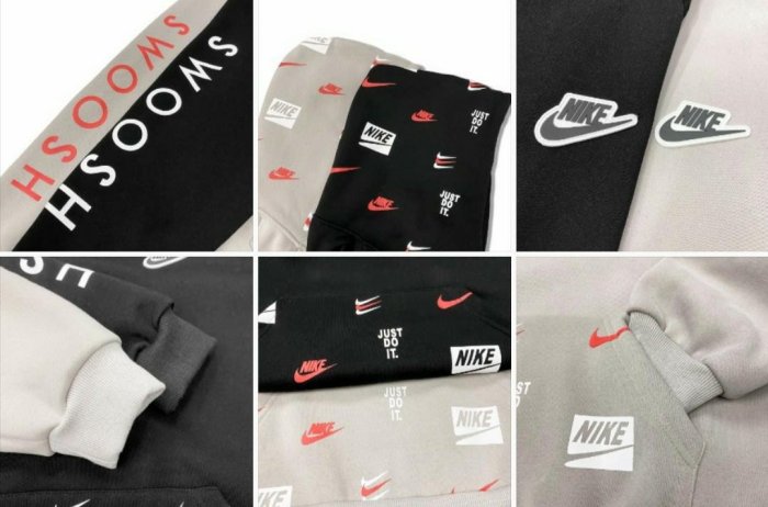 【加絨加厚】Nike/耐克皮標SWOOSH插肩袖連帽T恤