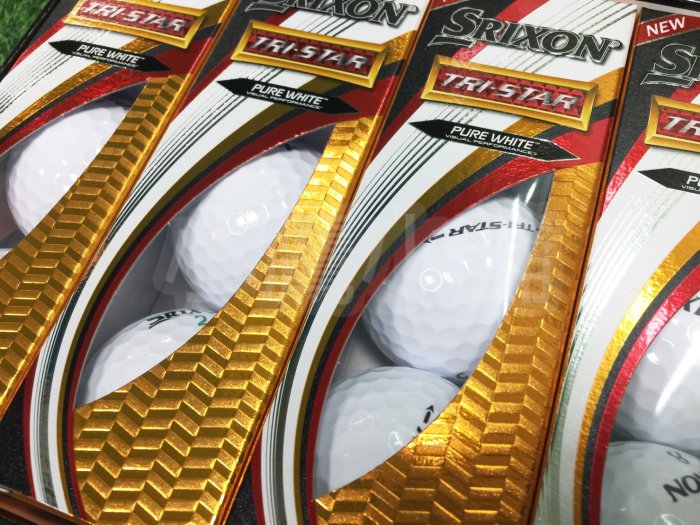 [小鷹小舖] Dunlop Golf SRIXON TRI-STAR 高爾夫球 三層球 日本製新包裝 SpinSkin